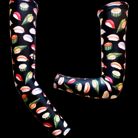 Sushi Printed Arm Sleeves /Arm Warmers /Sun Sleeve - Picture 1 of 9